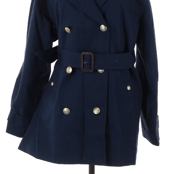 π¨ 50% OFF BUNDLES! ENDS 12/7 π¨ NWT J.Crew Navy Trenchcoat - Picture 6 of 11